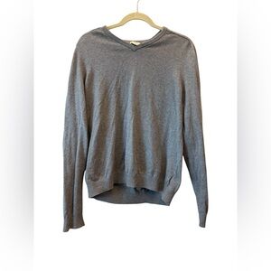 GAP Men's V-Neck Bluish Gray Sweater Cotton Cashmere